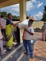 Foodgrain distribution at Anandwadi families